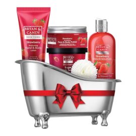Bryan & Candy Strawberry Bath Tub Kit Christmas Gift Set For Women And Men