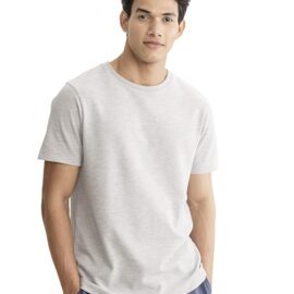 DAMENSCH Men’s Poly-Cotton Statement Popcorn Textured Casual T-Shirt