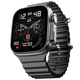 Fire-Boltt Gladiator 1.96" Biggest Display Smart Watch with Bluetooth Calling, Voice Assistant &123 Sports Modes, 8 Unique UI Interactions, SpO2, 24/7 Heart Rate Tracking (Black)