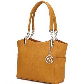 MKF Collection Tote Bag for Women – PU Leather-Top-Handle Satchel Shoulder Handbag