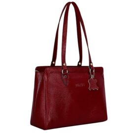 RICHSIGN LEATHER ACCESSORIES Full Grain Natural Leather Top Handle Satchel Tote Handbags
