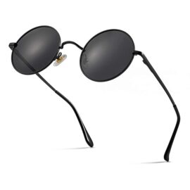 Retro Round Polarized Sunglasses for Men Women Small Circle Sun Glasses John Lennon Style