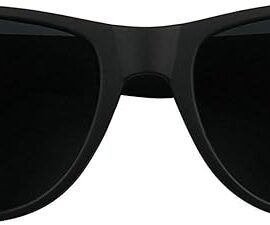 ShadyVEU Super Dark Lens Round Sunglasses UV Protection Spring Hinge Exclusive Retro 80's Migraine Shades