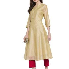 Rangavali Chanderi Silk Anarkali Kurta for Women